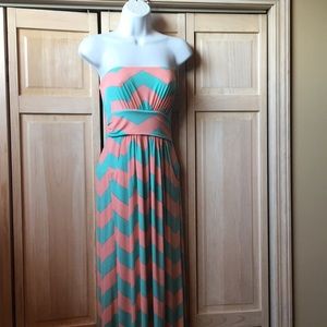 Chevron maxi dress